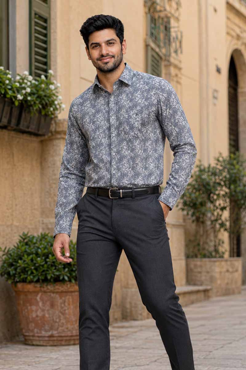 Slate Grey Classic Shirt - E-Grey - 4