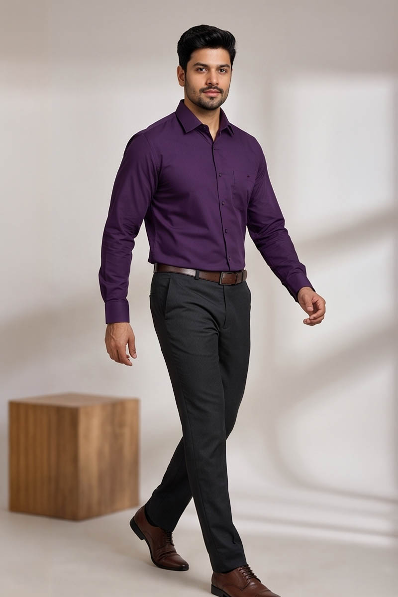 Merlot Classic Shirt - Wine - 3