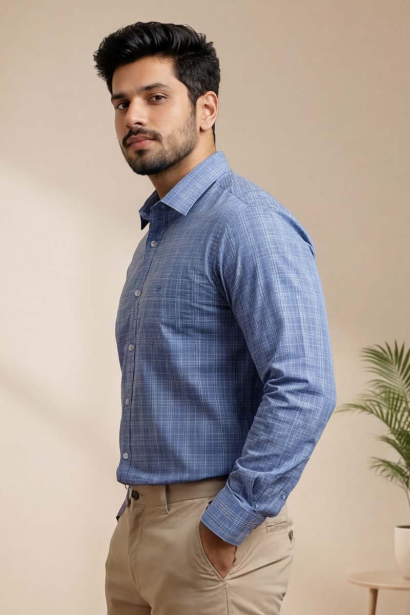 Azure Blue Signature Shirt - S-BLUE - 2