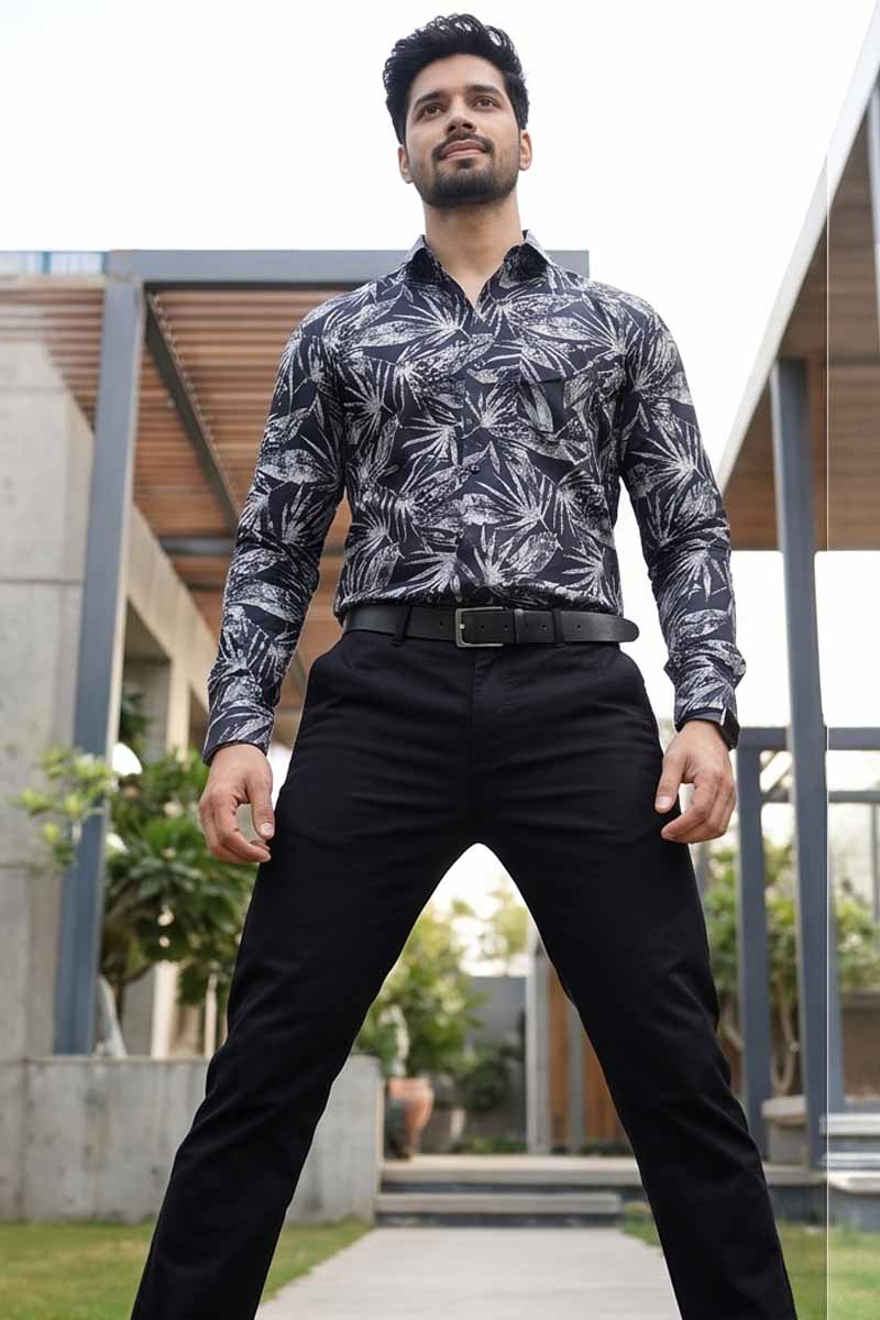 Eclipse Printed Shirt - Black - 4
