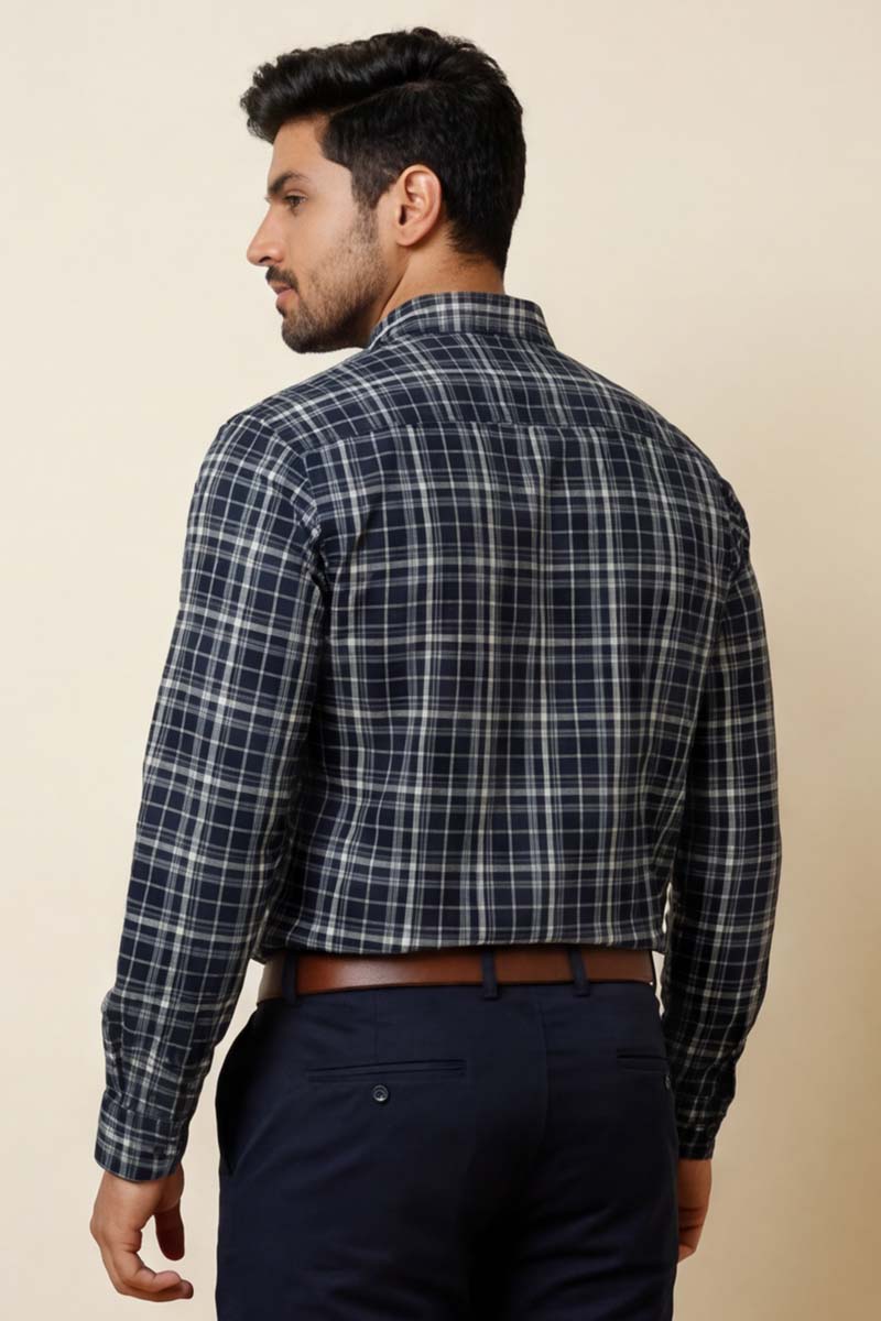 Classic Heritage Blue Plaid Shirt - A-Blue - 6
