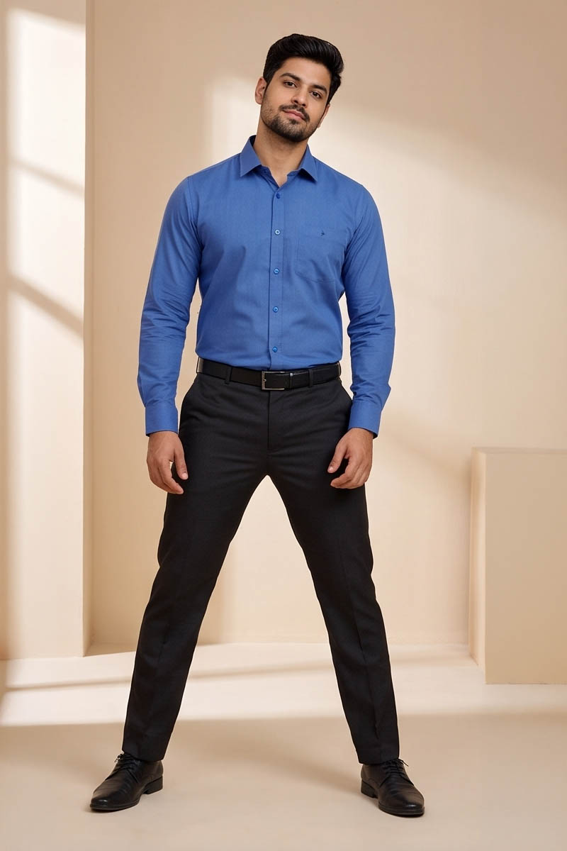 Sapphire Blue Shirt- N-Blue - 2