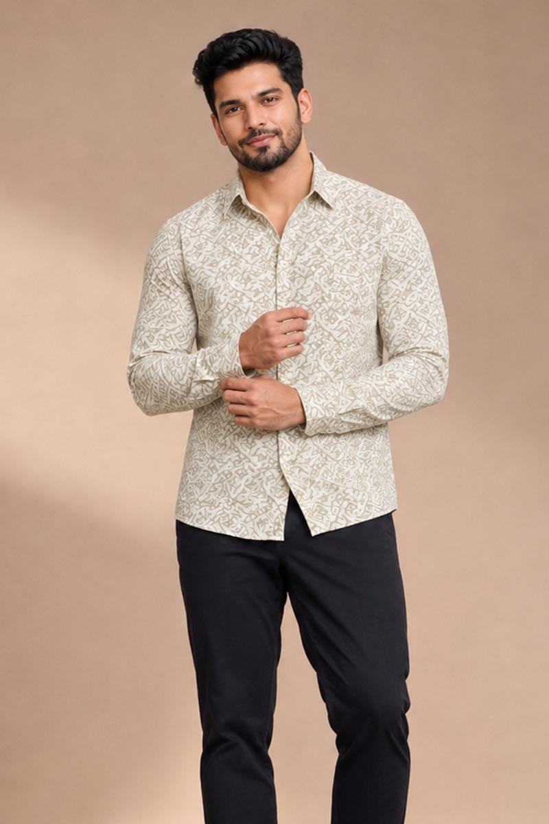 Champagne Fawn Shirt -White-Fawn - 2