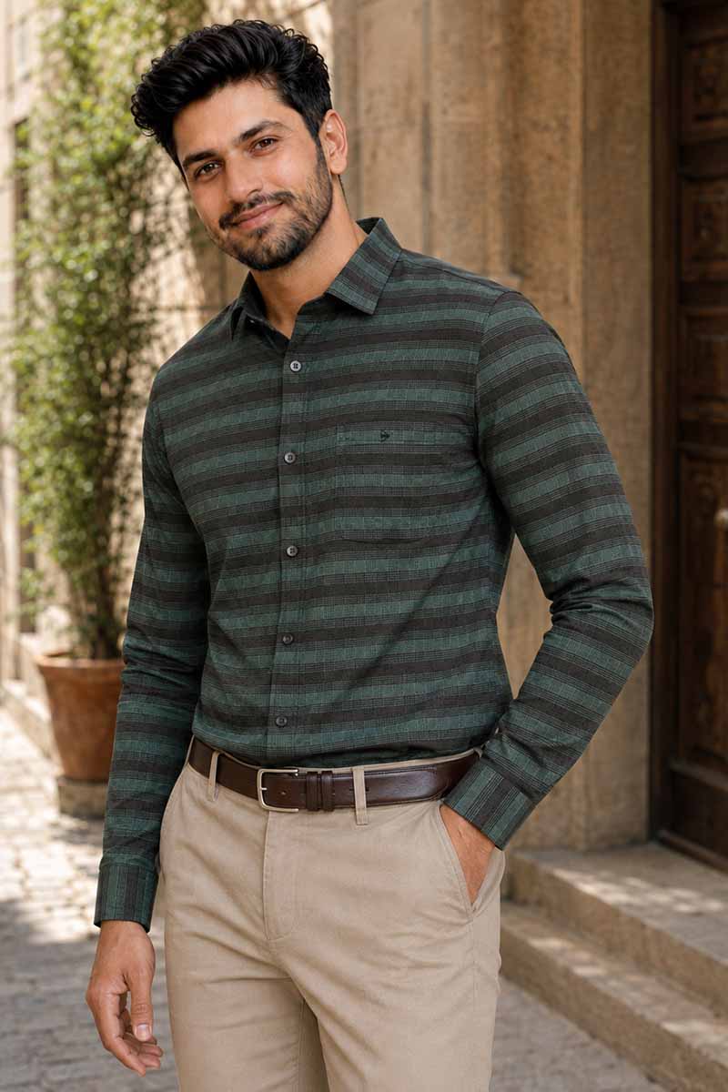 Green Heritage Check Shirt  -Green - 4