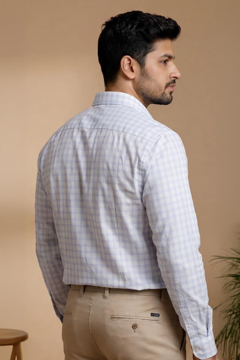 Pearl Line Formal Shirt - L-Blue - 6