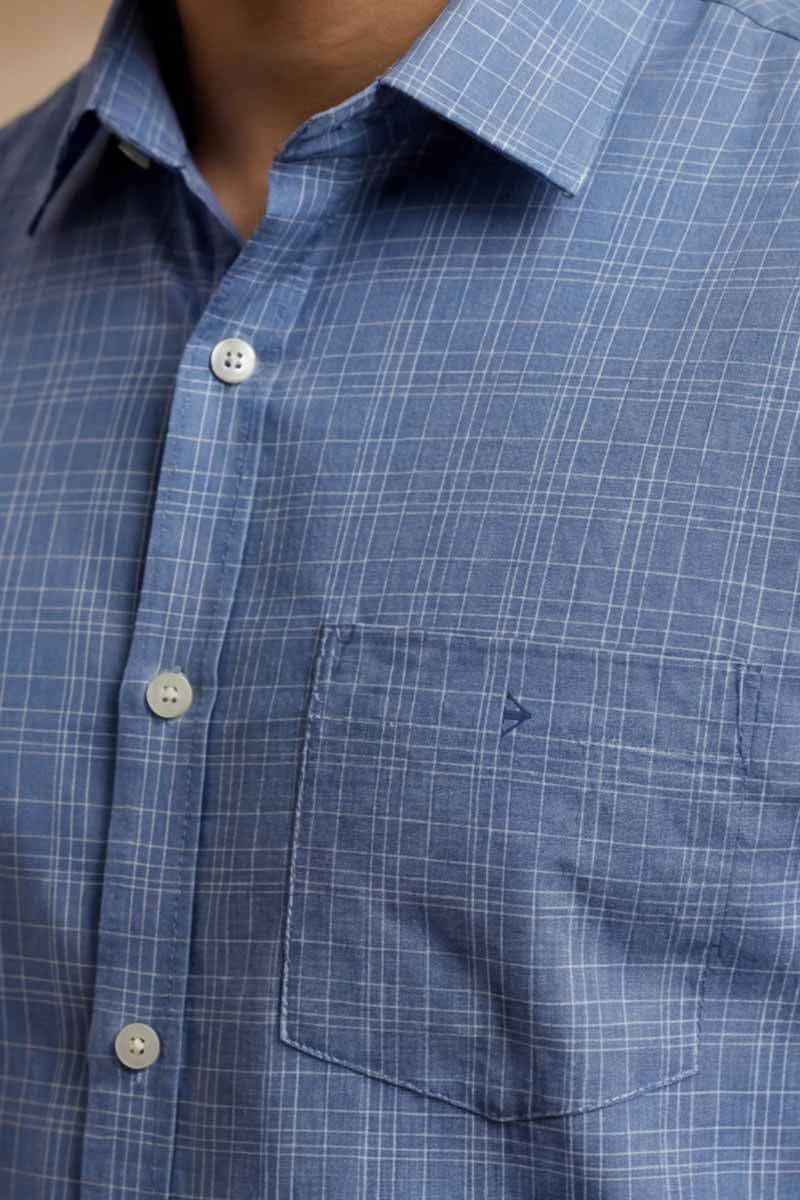 Azure Blue Signature Shirt - S-BLUE - 5