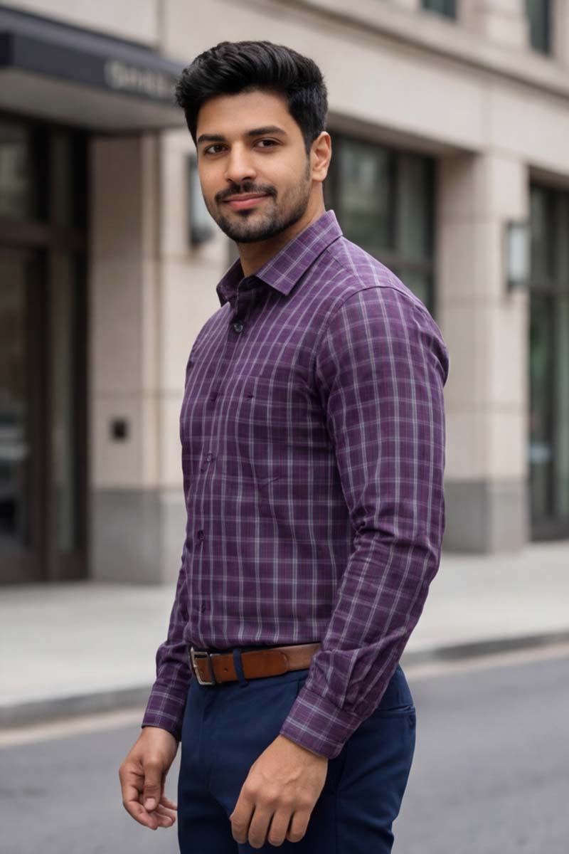 SHIRT stylish piece combines classic design with modern flair (BURGANDY) - 3