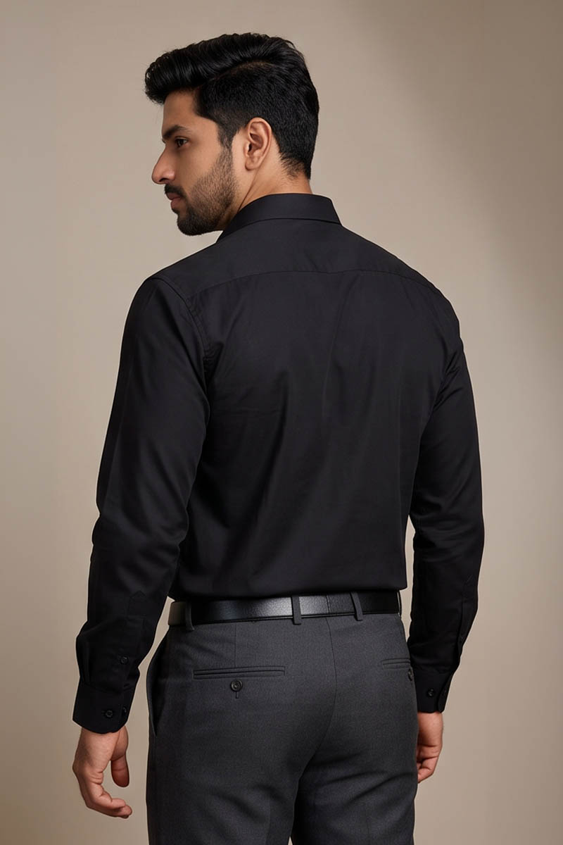 Signature Black Office Shirt - Black - 6