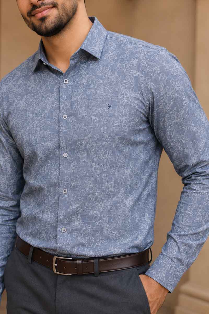Sapphire Print Shirt  - Blue - 2