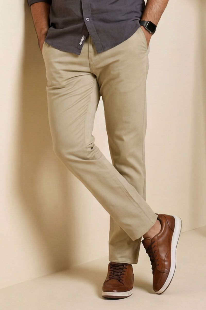Men's Slim-Fit Stretch - L-Green