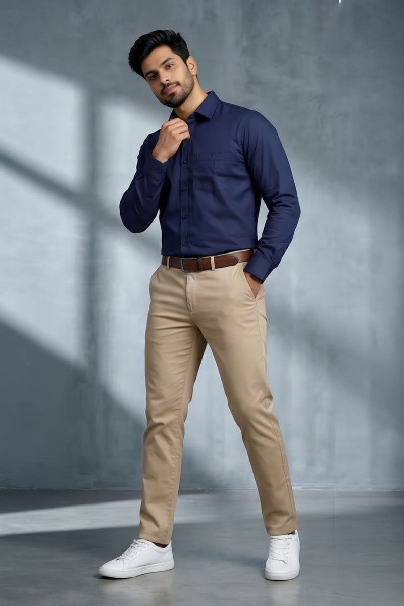 Navy Blue Classic Shirt - Navy - 2