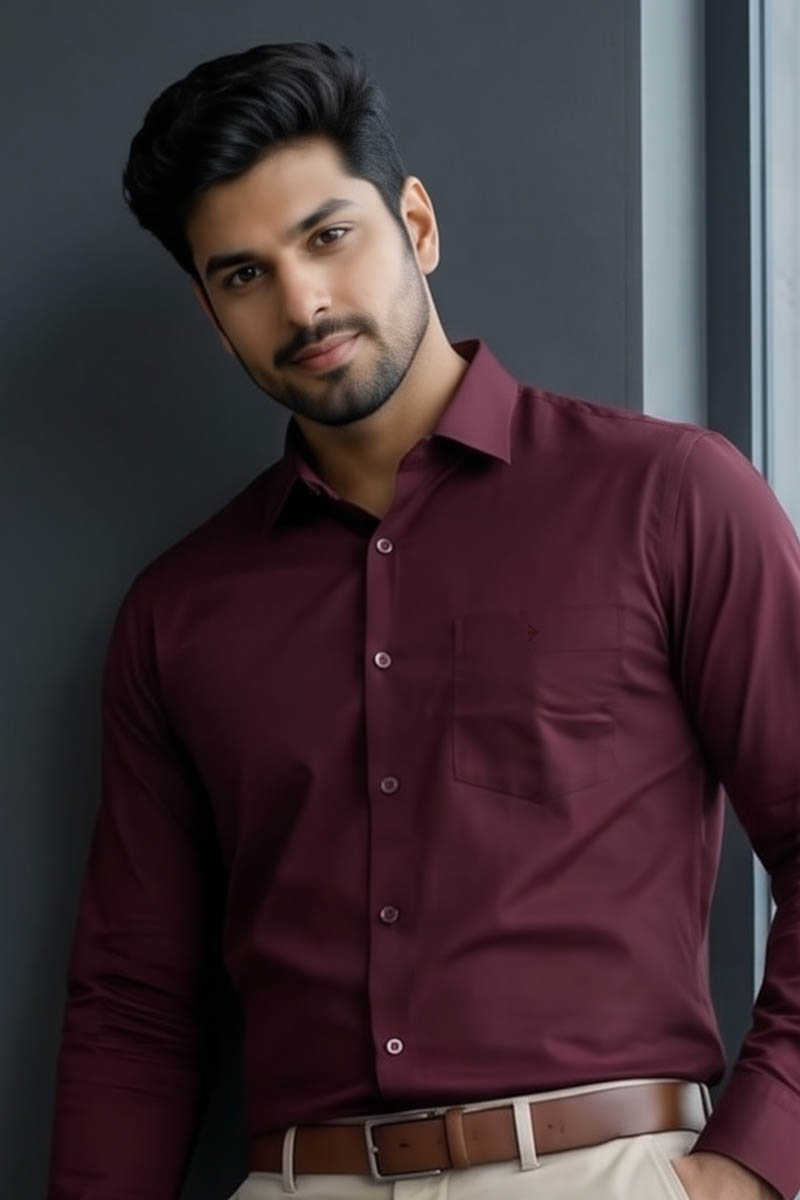 Royal Maroon Shirt - Maroon - 2