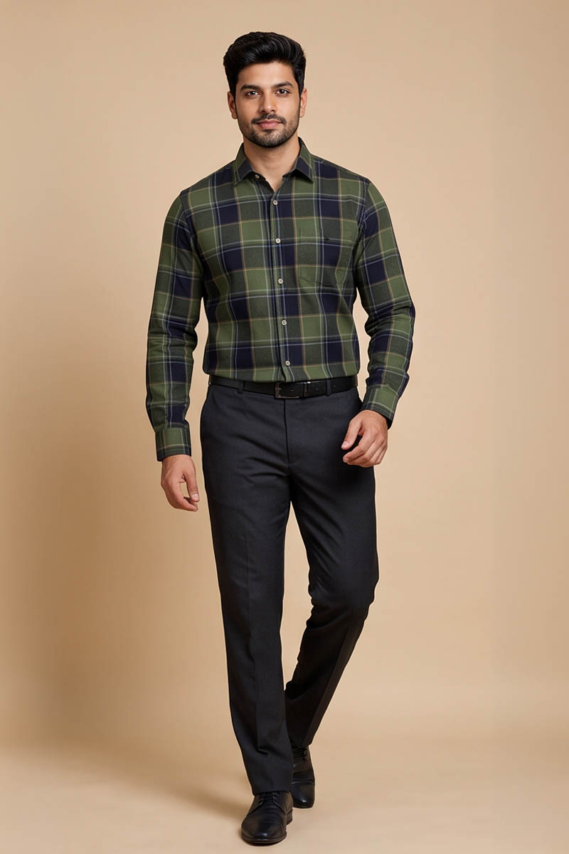 Evergreen Checked Shirt -Green