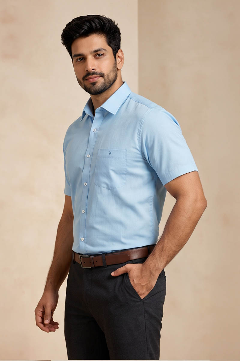 Ocean Blue Signature Shirt - T-Blue - 4