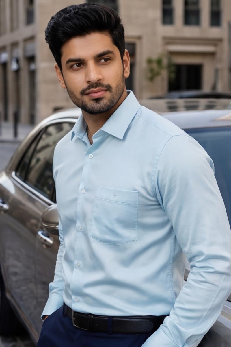 SmartEase Semi-Formal Shirt – Pastel Green - 3