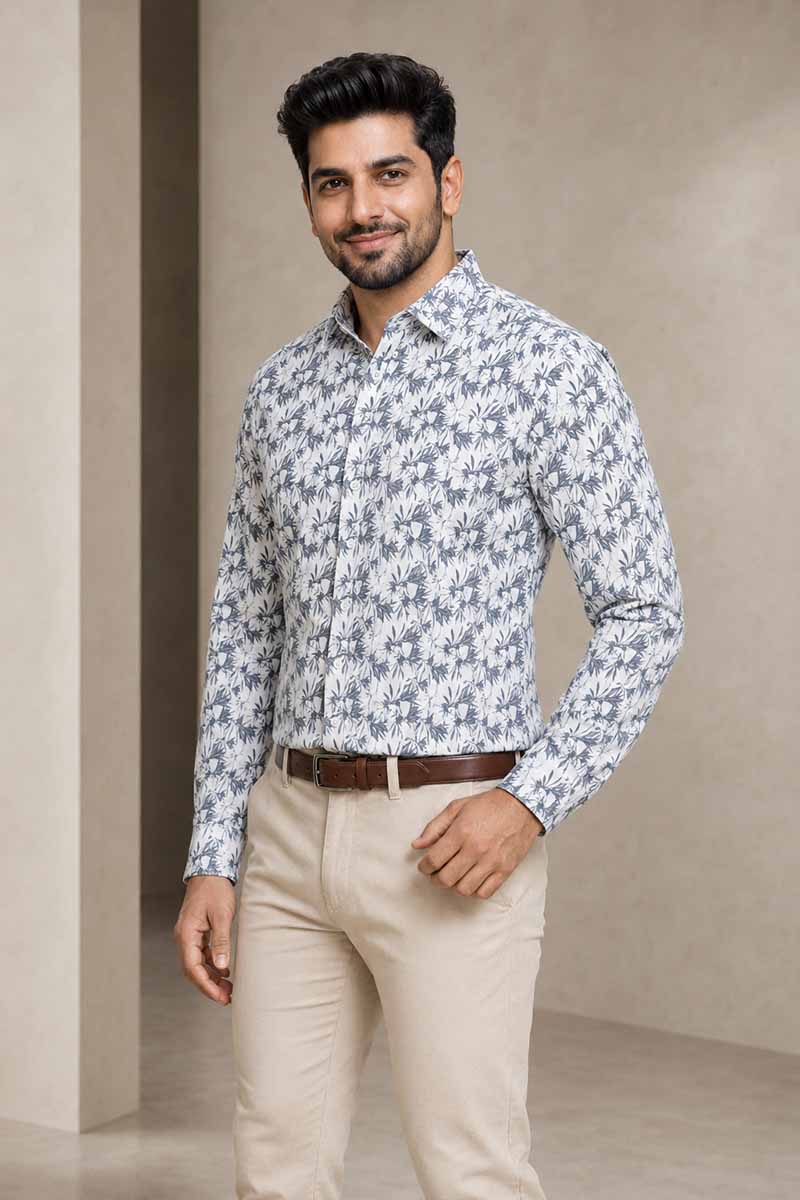 Silver Mist Shirt -White-Grey - 2