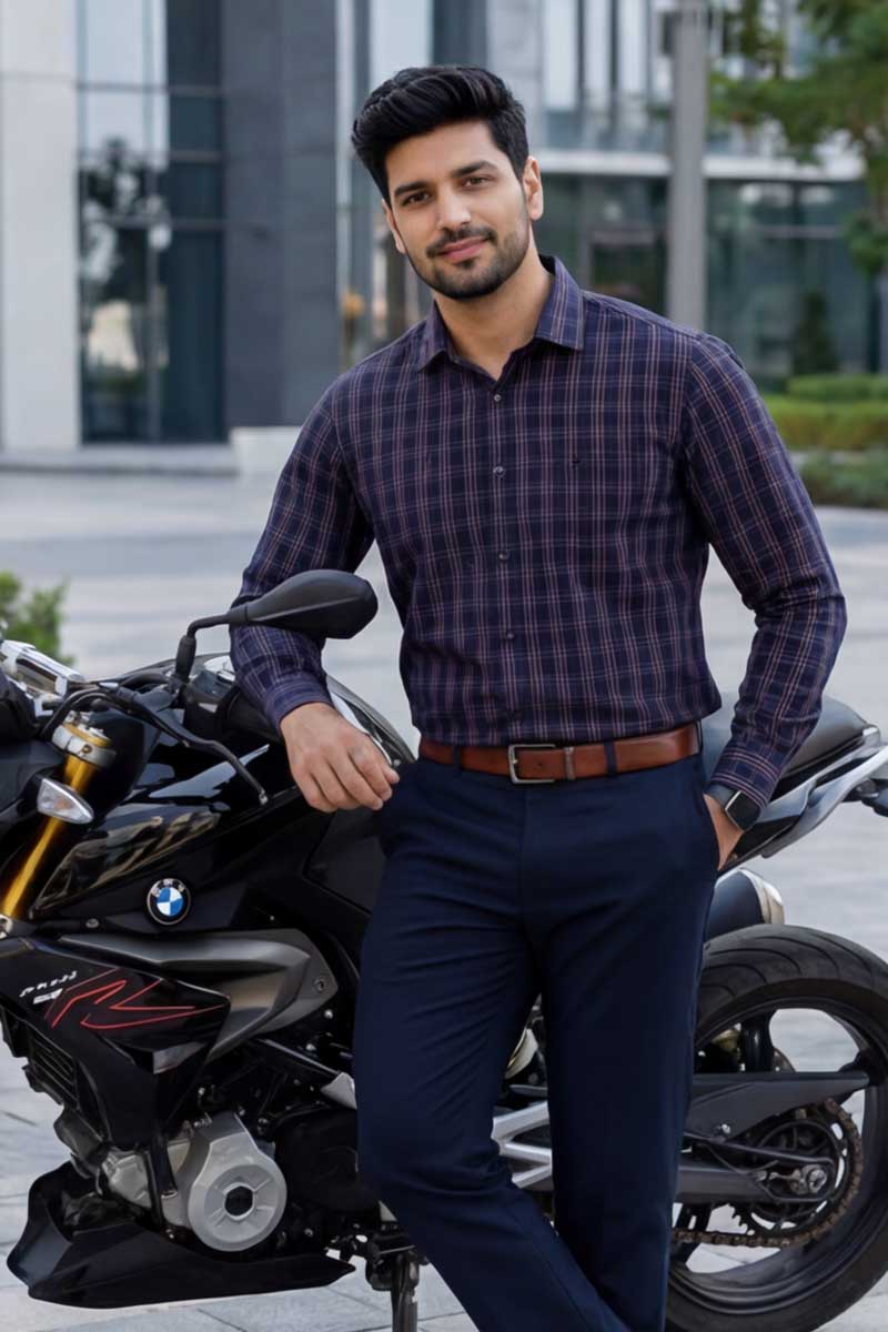 SHIRT Elegant Plaid Button-Down (PINK) - 2