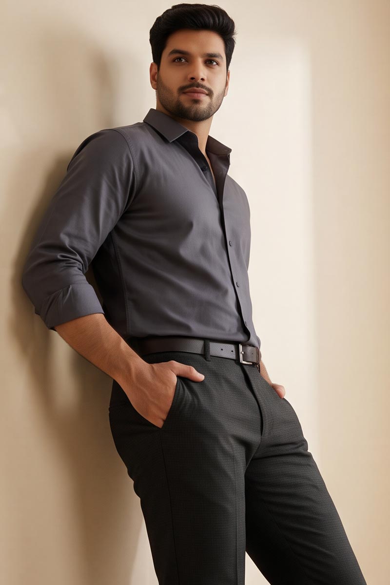 Classic Navy Slim Fit Pants - Navy - 2
