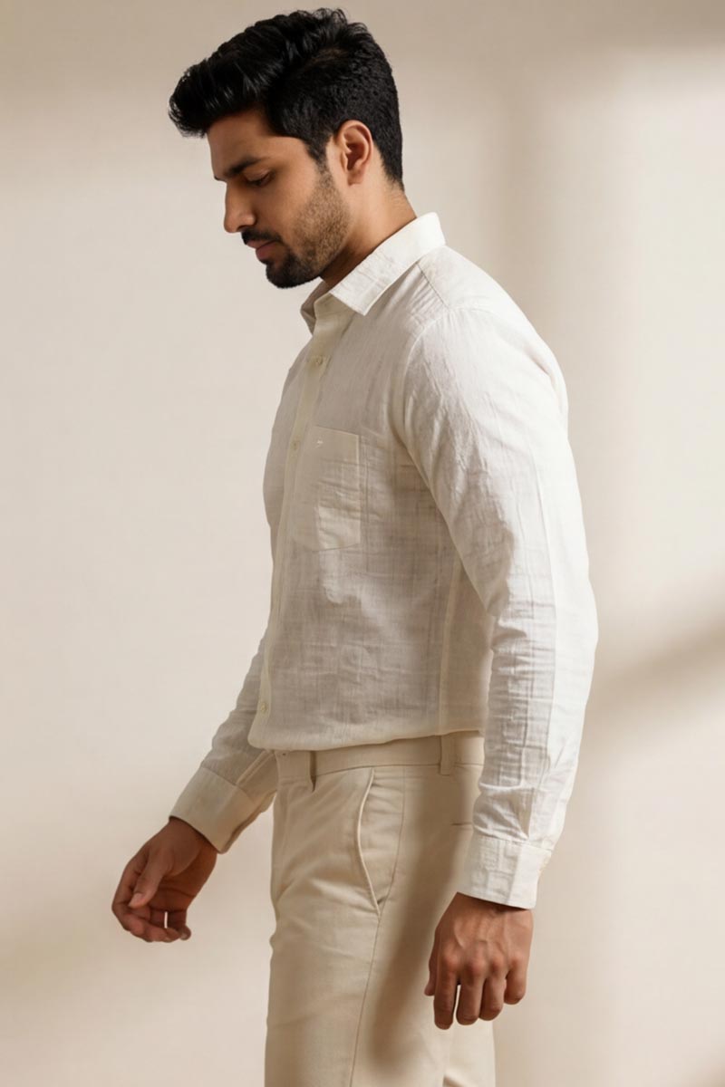 Ivory Luxe Shirt - White - 3