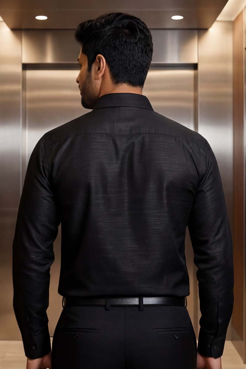 Classic Black Button-Down (BLACK) - 6