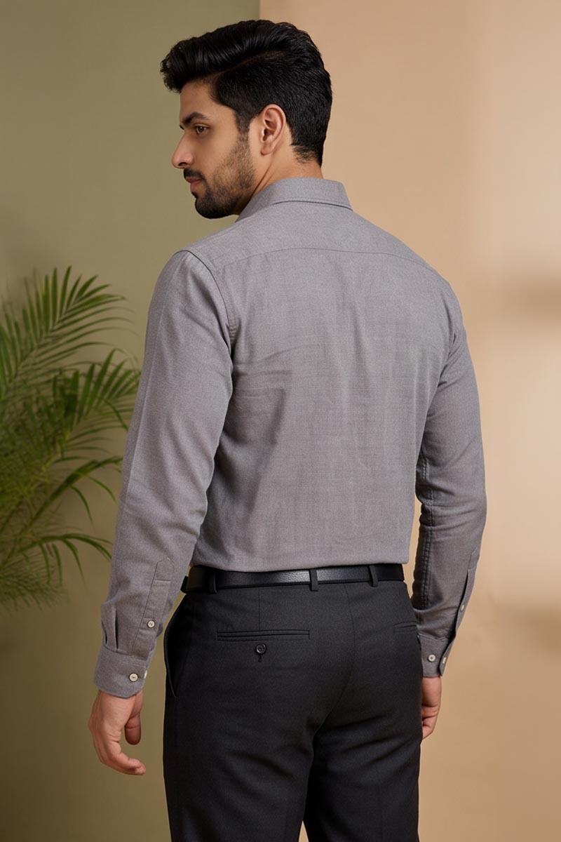 Slate Grey Luxe Shirt -L-Grey - 6