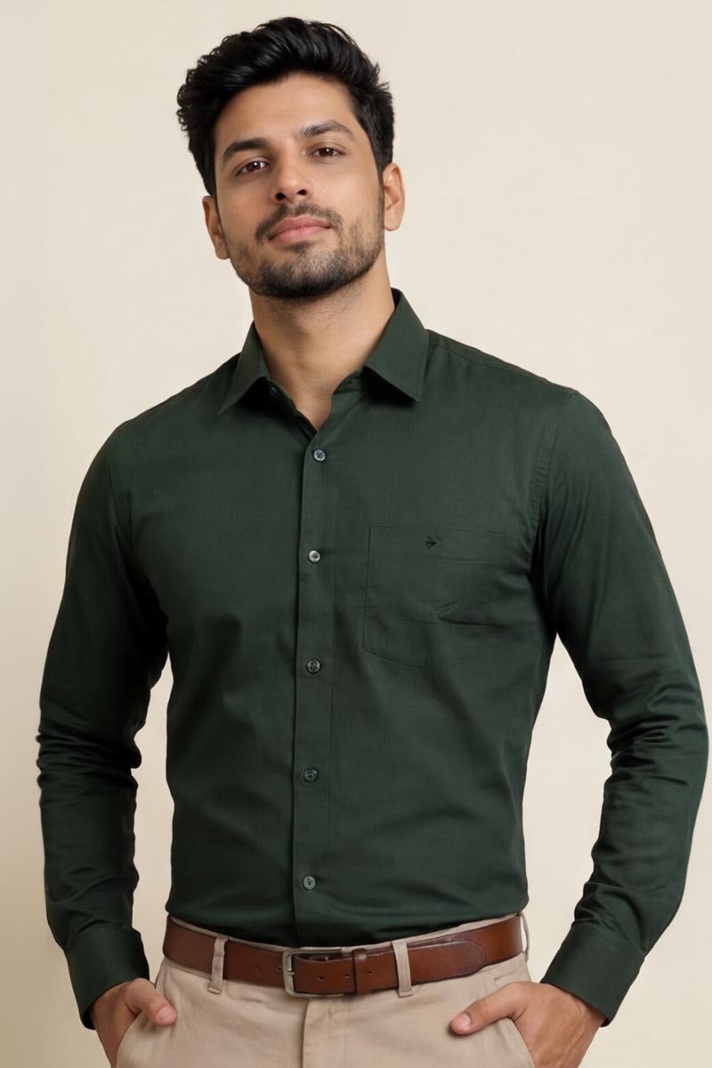 Premium Forest Green Shirt - D-Green - 4