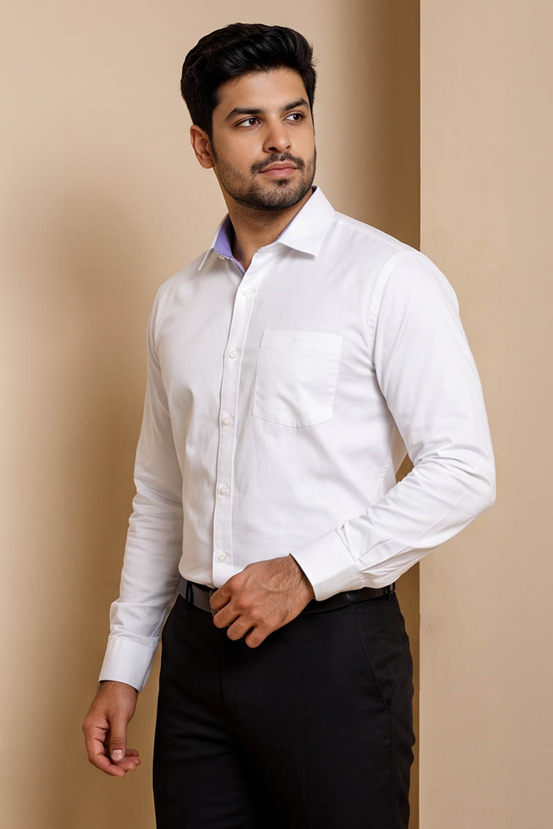 Executive White Formal Shirt -White - 2