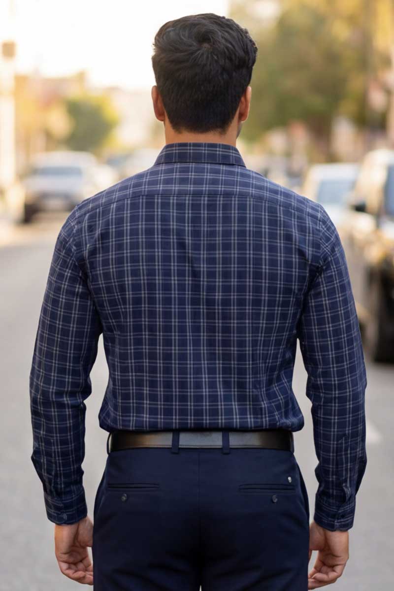 Global Check Series Shirt – Blue - 6
