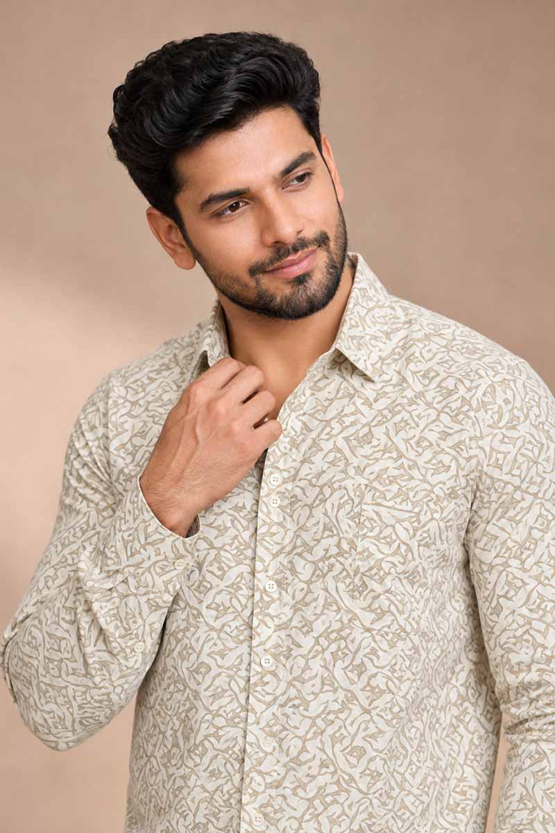 Champagne Fawn Shirt -White-Fawn - 5