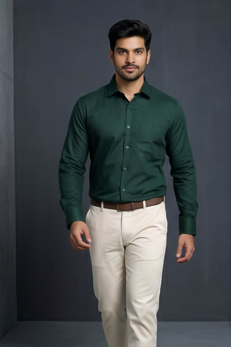 Emerald Green Classic Shirt - 4