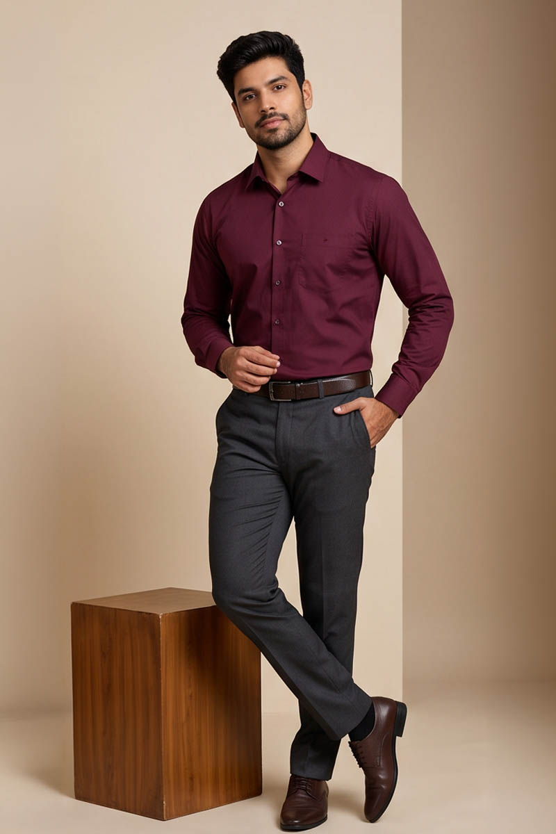 Maroon Royale Shirt - Maroon - 5