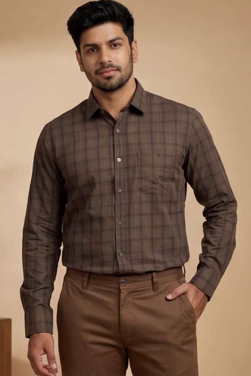 Urban Khaki Check Shirt - 2