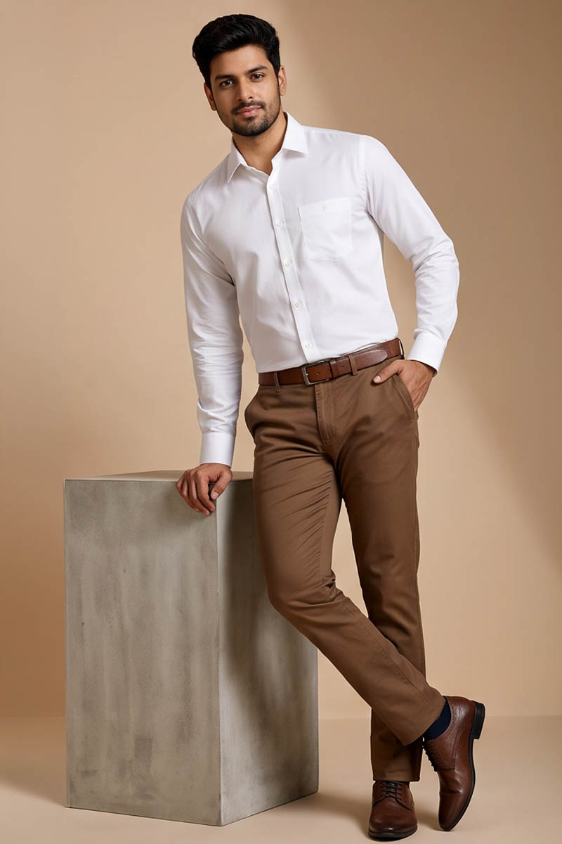 White Signature Shirt - White - 5