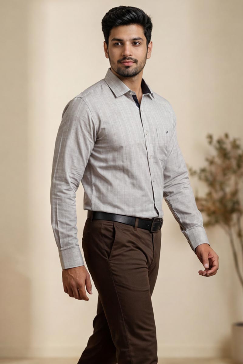 Cloud Grey Premium Shirt - L-Grey - 3