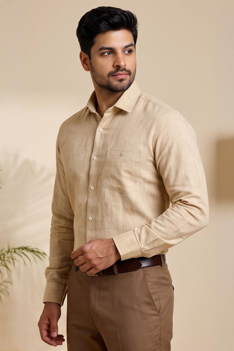 Sandstone Khaki Shirt -L-Khaki - 4