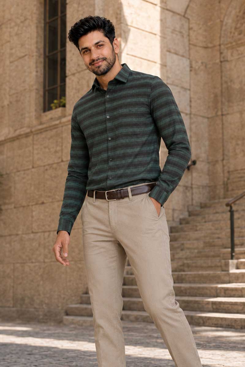 Green Heritage Check Shirt  -Green