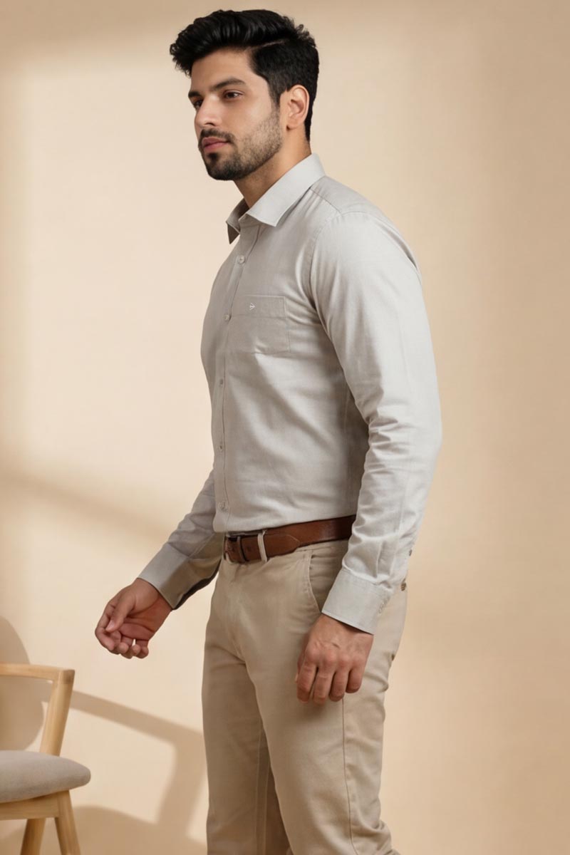 Ash Grey Classic Shirt - L-Grey - 2