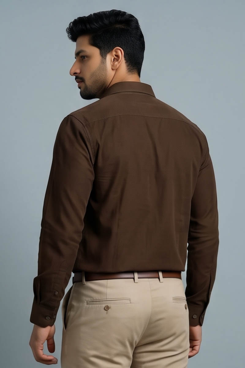 Royal Brown Formal Shirt - Brown - 6