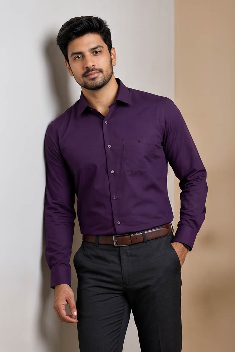 Merlot Classic Shirt - Wine - 2