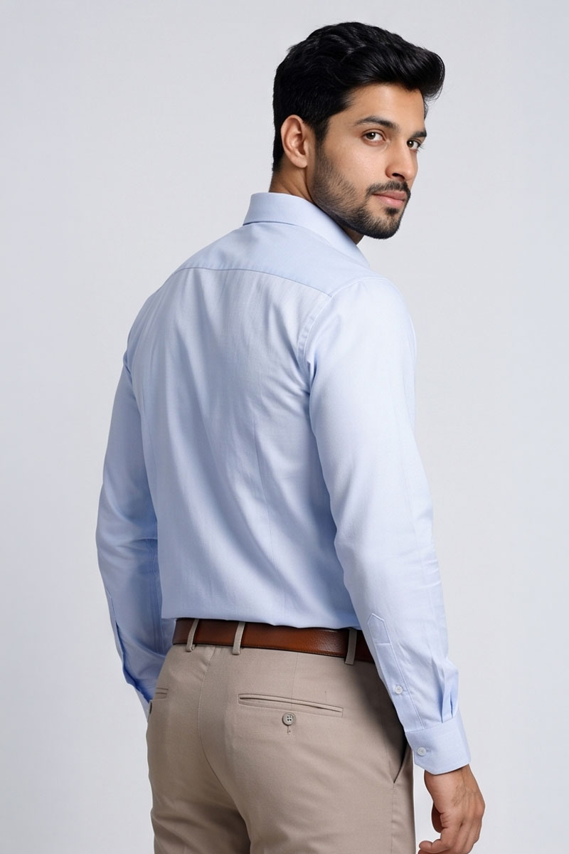 Classic Light Grey Formal Shirt -L-Grey - 6