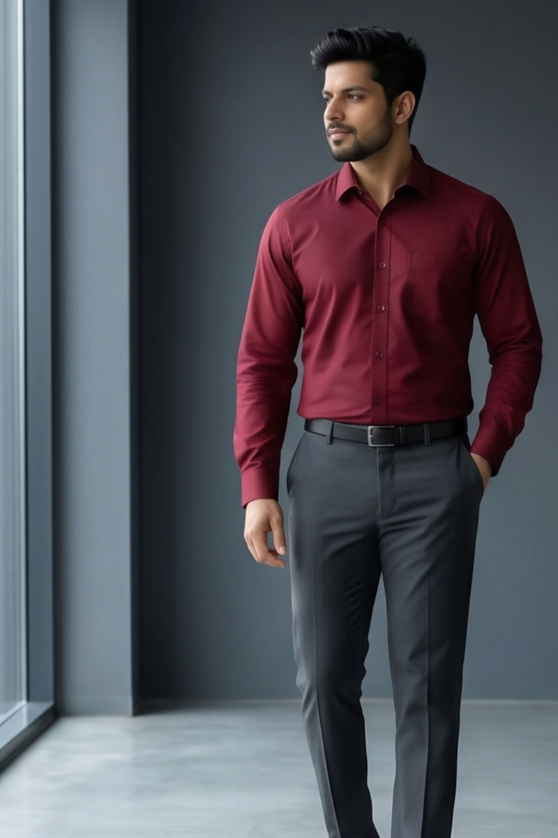 Classic Dark Pink Shirt - 2