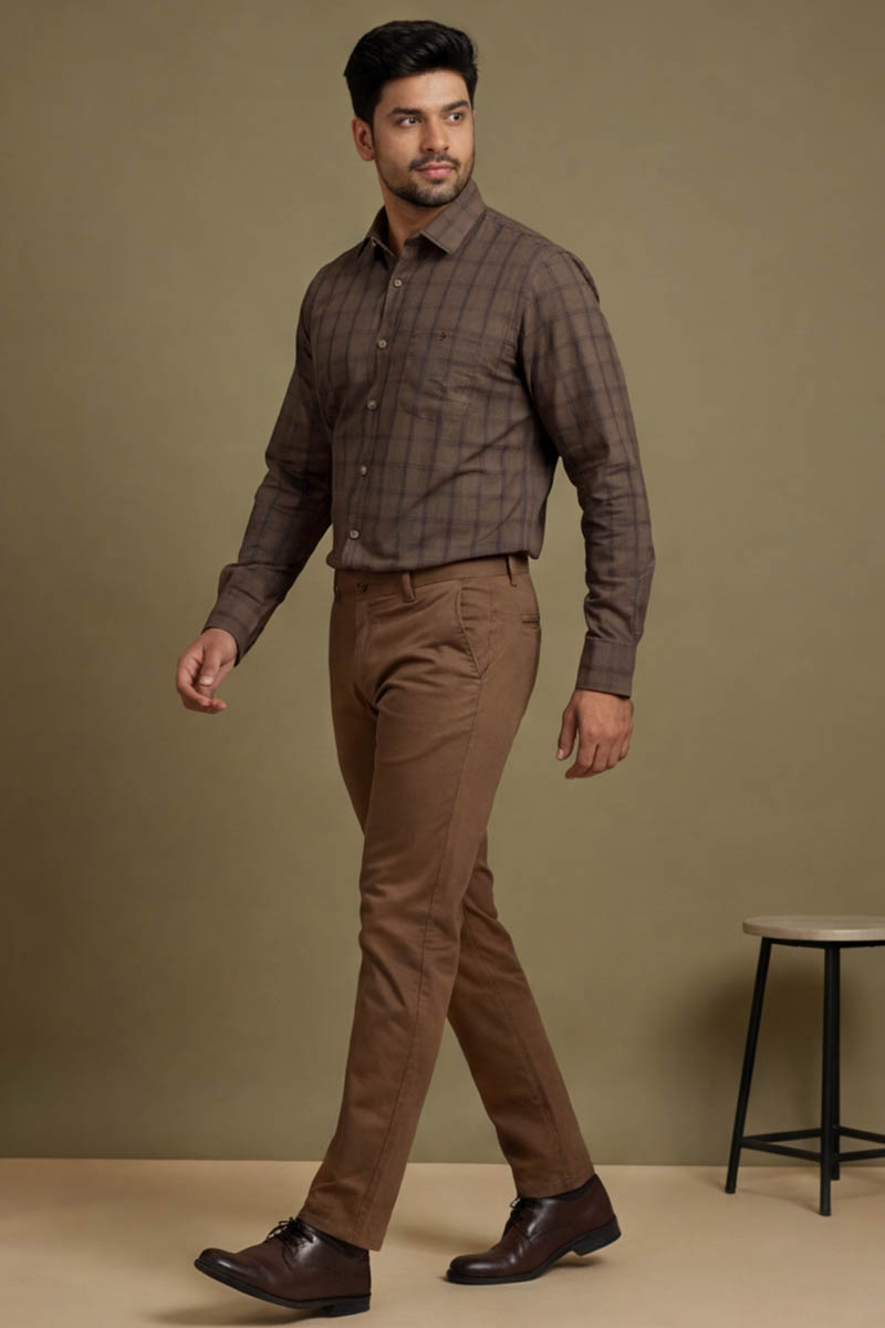 Urban Khaki Check Shirt - 4