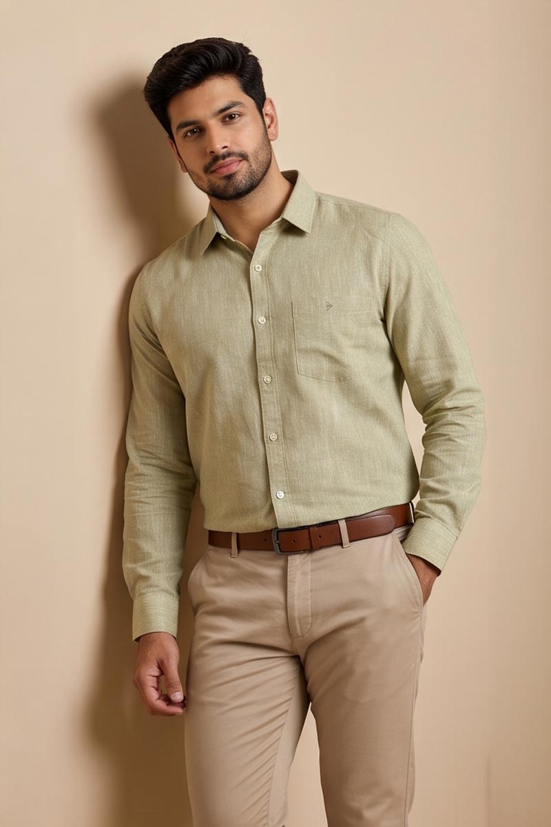 Light Fawn Striated Shirt -Fawn - 3