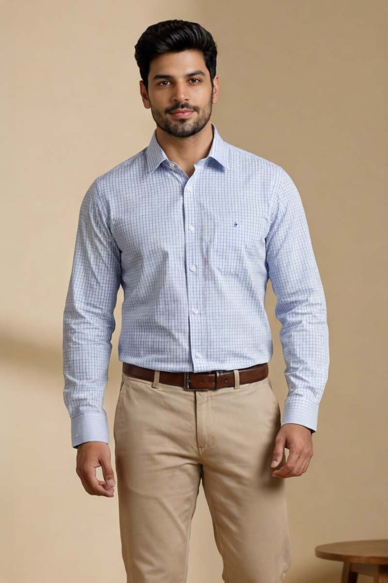 Royal Blue Stripe Classic Shirt - Blue