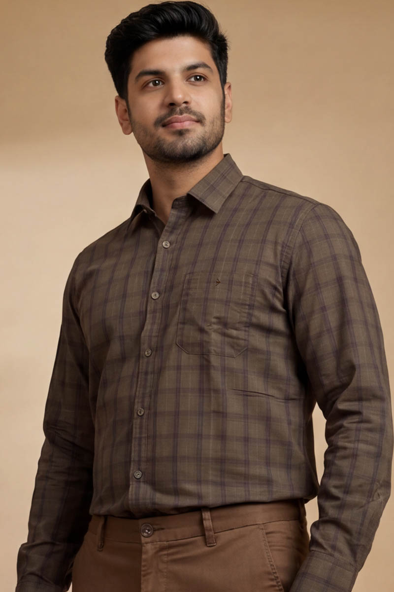 Urban Khaki Check Shirt - 3