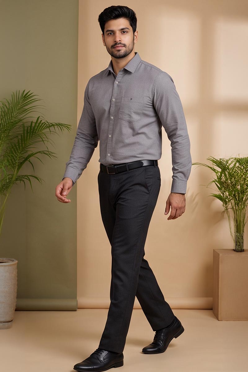 Slate Grey Luxe Shirt -L-Grey - 2