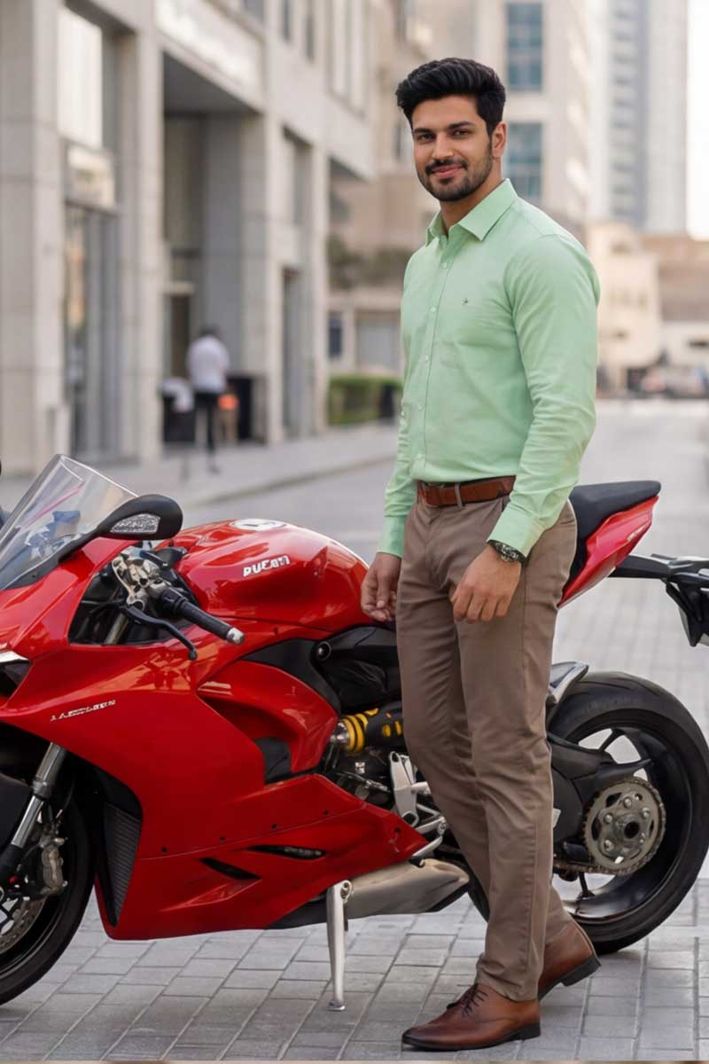 PrimeLine Formal Shirt – Pastel Green - 3