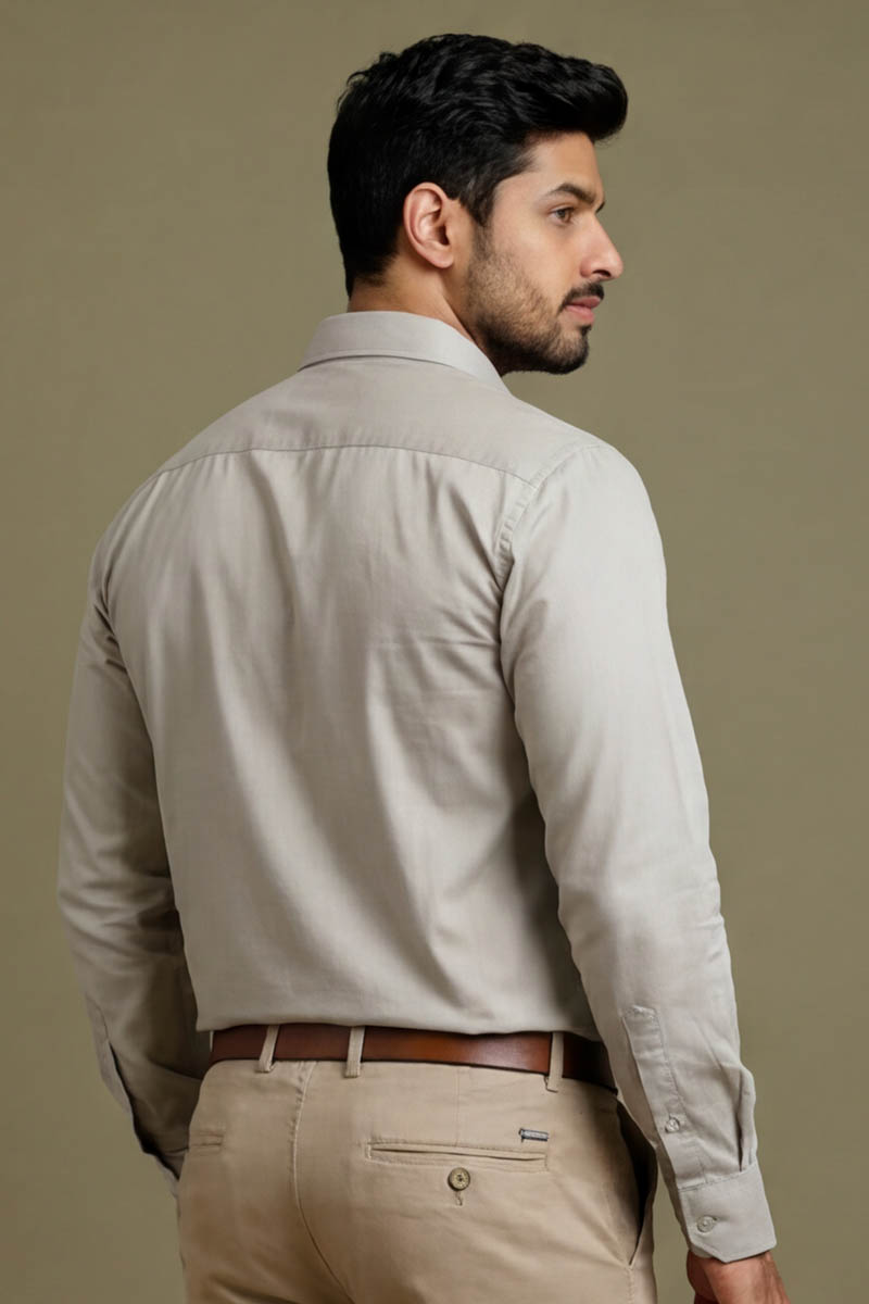 Ash Grey Classic Shirt - L-Grey - 6