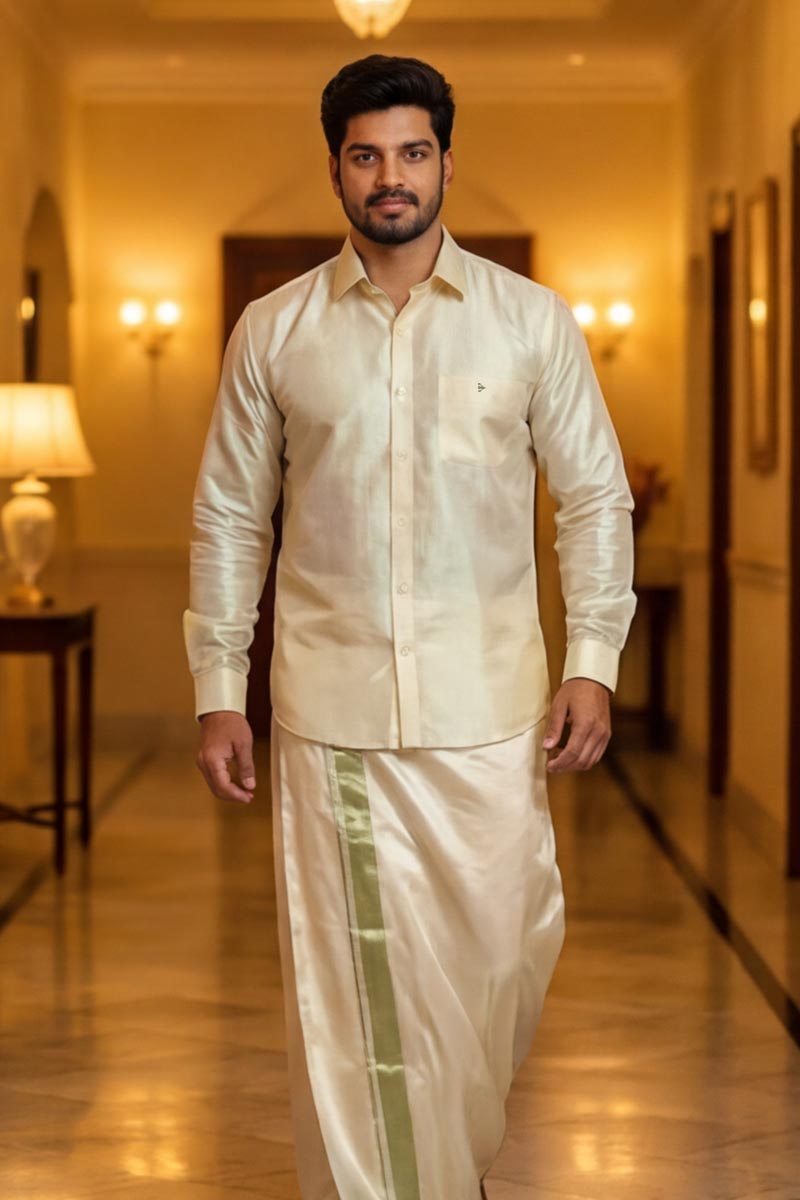 Classic Cream Festive Ensemble-Cream - 2