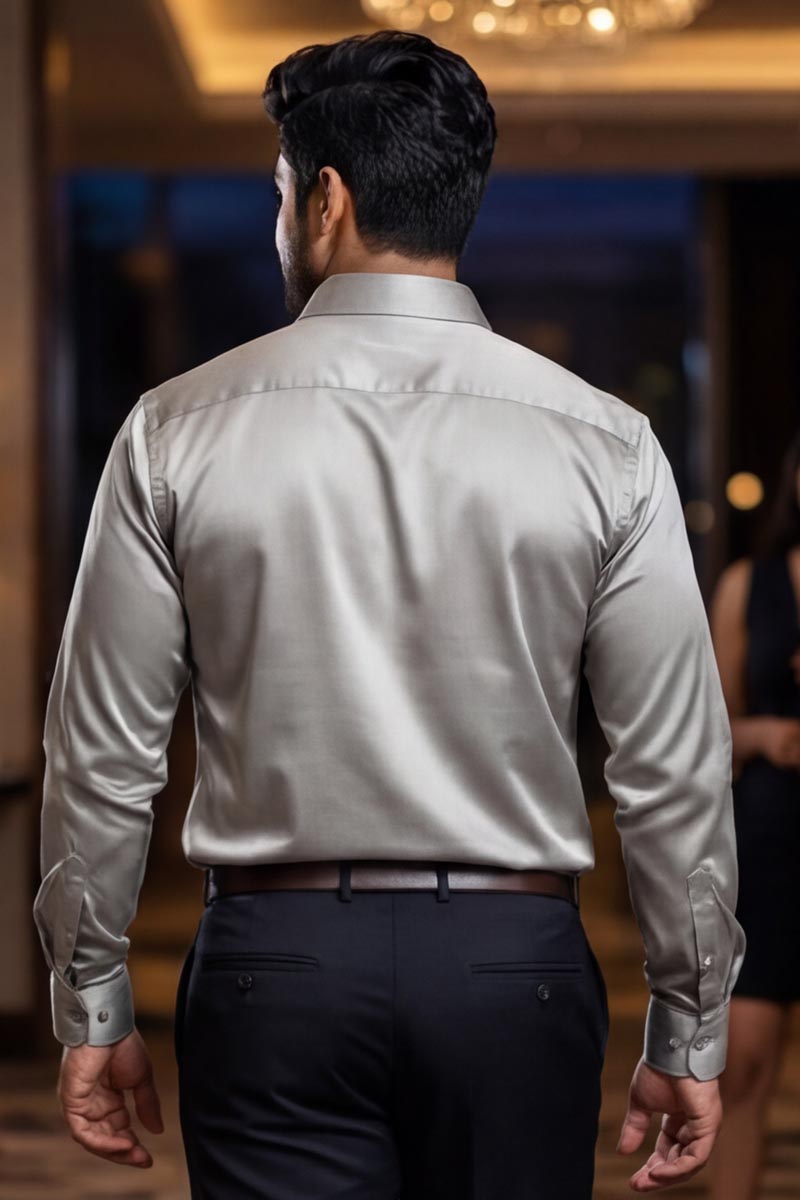 SmartEase Semi-Formal Shirt – Light Grey - 6